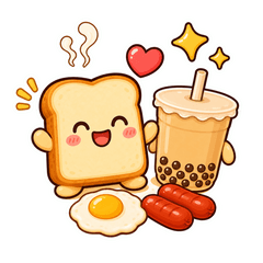 Creative Collage Breakfast Monster Parts