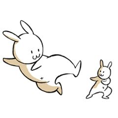 Capricious White Bunny 2