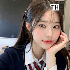 TH cute korean school uniform girl