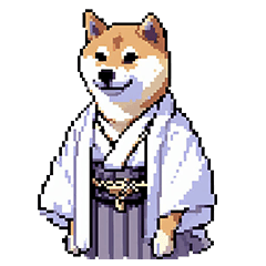 ドット絵 柴犬 新年あけおめ【再販】