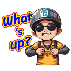 Young man on a motorcycle