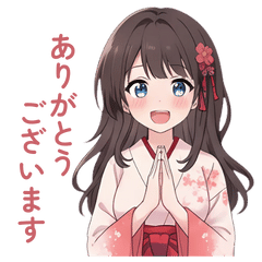 おっとり巫女の日常スタンプ