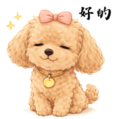 Bow Poodle  Daily Cute Replies