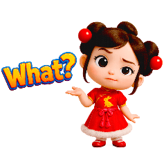 Cute 3D Chibi Girl Daily Chat Stickers