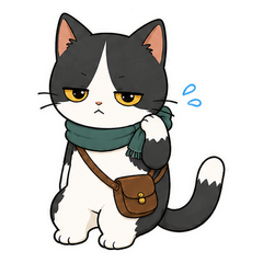 疲れた日に使いやすいハチワレねこ