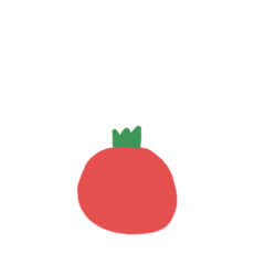 シンプルなトマトのスタンプ