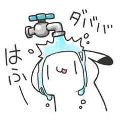 ゆるうさ達の夏のスタンプ