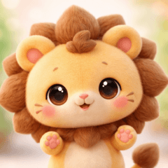 がんばれ！かわいいライオンの応援スタンプ