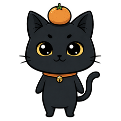 謎のみかん猫ロンのデカ文字あいさつ