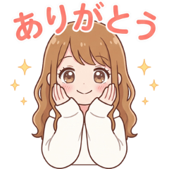 可愛いゆるゆる女子の毎日使えるスタンプ