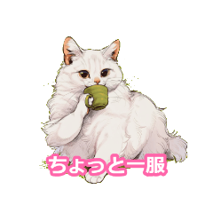 モフモフ白猫のクールな日常