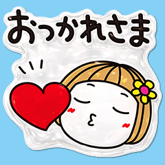 はな子✿ぷるぷるジェルシール風♡あいさつ