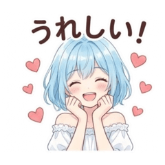 使いやすいリアクション♪女の子スタンプ