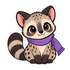 African Civet Rainy-Day Greetings