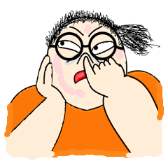 Funny girl with mole