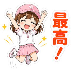 りなちゃんのゴルフとあいさつスタンプ