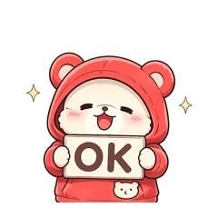 推し色くまちゃん♡日常スタンプ