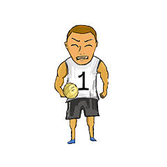 Crazy basketball man.