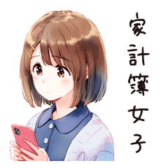 家計簿をつけるふつうの女の子