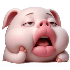 ピンクのブタのだらだら日常