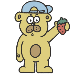 Alpha bearr : homophonic sticker