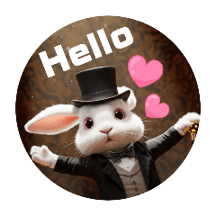 うさぎステージスタンプ