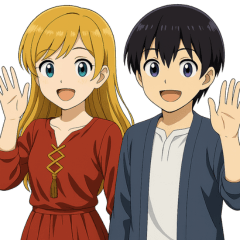 ことね＆シンのほのぼのスタンプ