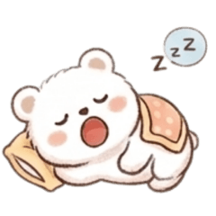 ふわふわ白くまの日常スタンプ