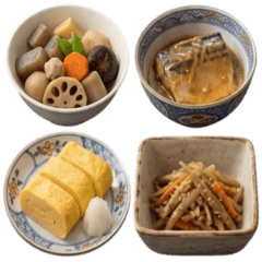 文字なし！ごちそうスタンプ19・和食