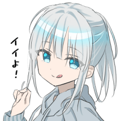 部屋着の女の子(銀髪)5