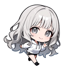 銀髪ちゃんの日常スタンプ