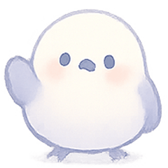 ちびシマエナガ♪デカ文字スタンプ