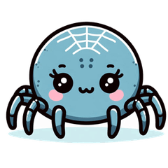 かわいいクモのキャラクタースタンプで楽し