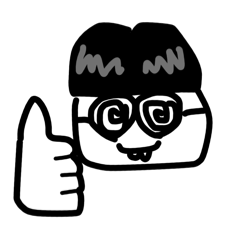 クールなメガネくんスタンプ1