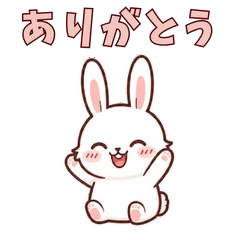大人可愛い♪ゆるかわ白うさぎの日常会話