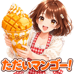 飯テロ娘の食べ物ダジャレ