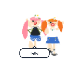 気なドット絵ガールの日常あいさつ（英語）