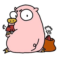 豚のキャラクタースタンプ