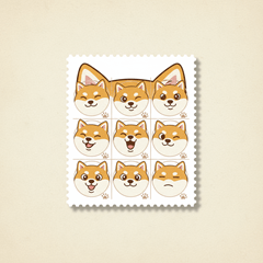 ワンコスタンプ　ワンワン