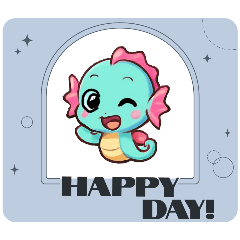 タツノオトシゴキャラスタンプ