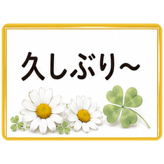 kawaiiデイジーの久しぶりスタンプ