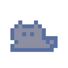 動くドットねこ!!2-1 黒猫