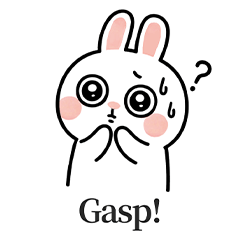 ウサギの日常スタンプ 07(EN)