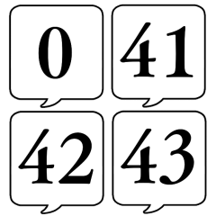 【数字2】文字のみ吹き出しスタンプ