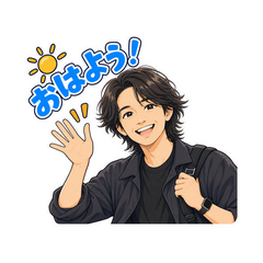 kunikuniの似顔絵日常スタンプ(のぞむ）