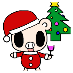 直立豚族のぶたさん達の楽しいクリスマス