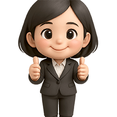 short hair girl working hard