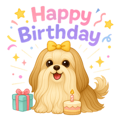 シーズーのふわっと毎日スタンプ（全40個）