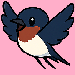 シンプルな日本の鳥　ーツバメー