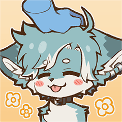 のんびりおおかみのアキくんスタンプ